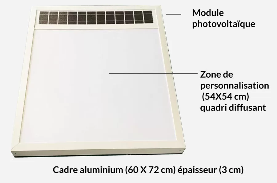 Enseigne à énergie solaire Verrazano Agency